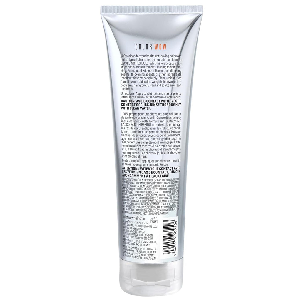COLOR WOW Color Security Shampoo – Sulfate Free & Residue-Free Formula | Healthy Looking Hair & Scalp | Paraben Free Salon Quality