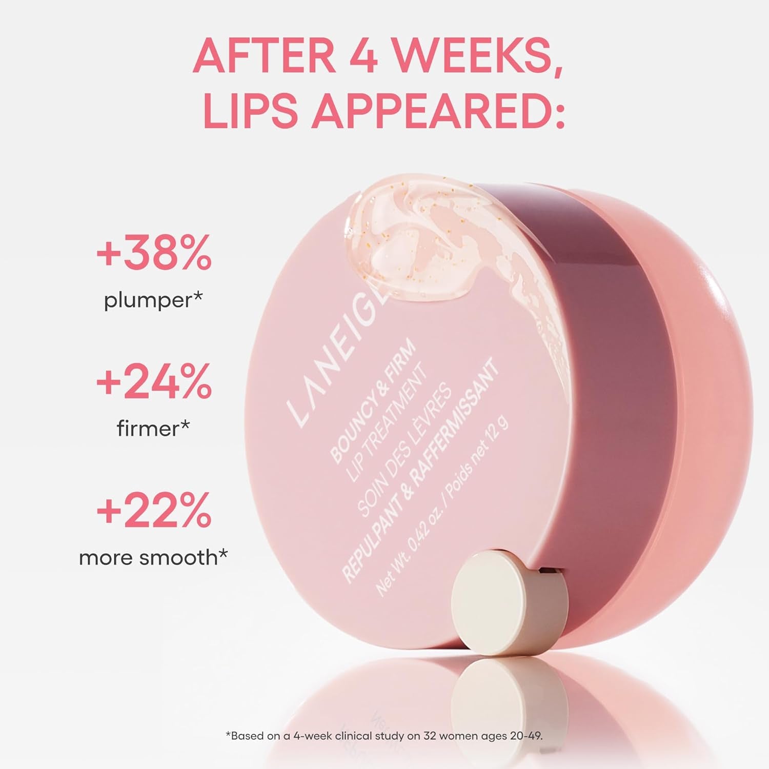 Bouncy & Firm Lip Treatment: Plumping & Firming Lip Care with Peony & Collagen Complex, Ceramide Capsules, & 5D Hyaluronic Acid for Hydration