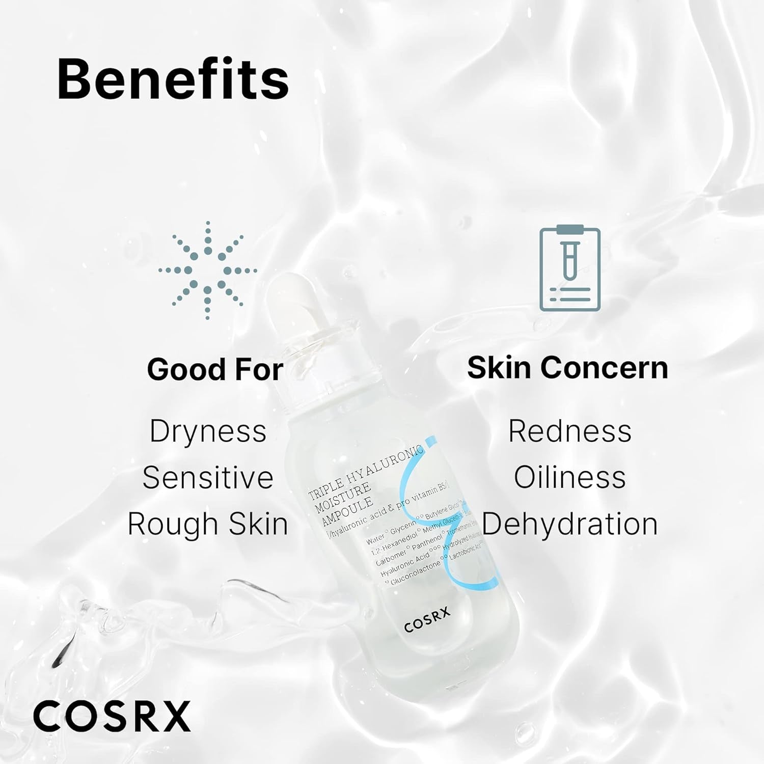 Hydrium Triple Hyaluronic Moisture Ampoule, 40Ml / 1.35 Fl.Oz | Hyaluronic Acid Viscous Serum | Korean Skin Care, Animal Testing Free, Paraben Free
