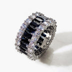 Personality Black CZ Wedding Rings for Women Bling Bling Gorgeous Newly Designed Accessories High Quality Fashion Jewelry