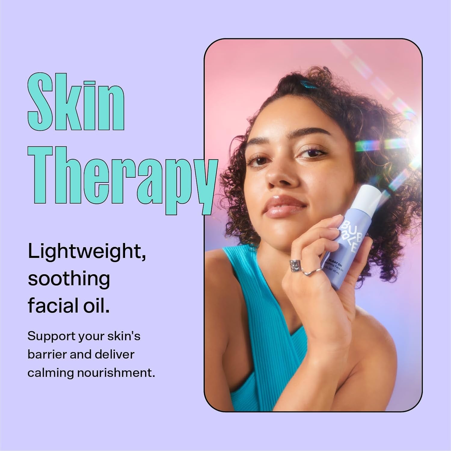 Float on Soothing Face Oil - Lightweight, Hydrating Facial Oil to Help Soothe & Calm Skin - Enriched with Safflower Oil and Prickly Pear - Skin Care Suitable for All Skin Types (30Ml)