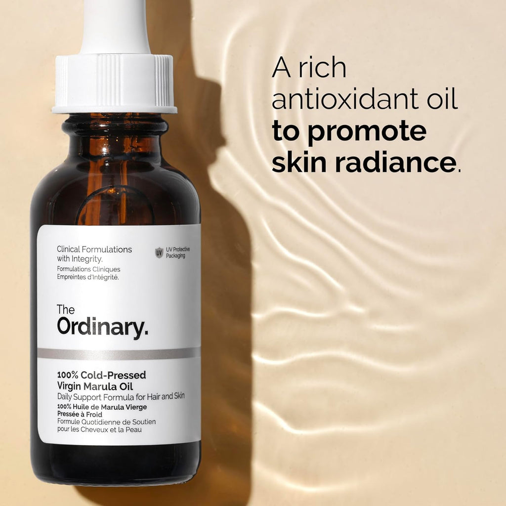 The Ordinary 100% Cold-Pressed Virgin Marula Oil, Antioxidant-Rich, Unrefined Oil for Radiant Skin, 30Ml
