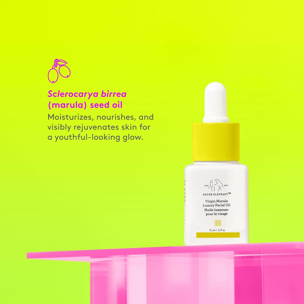 Virgin Marula Luxury Facial Oil - Face Oil - Clean Clinical Skincare - Cruelty-Free - Dermatologist-Tested - Free of Essential Oils, Silicones, and Fragrance