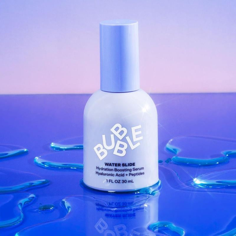 Bubble Skincare Water Slide Hyaluronic Acid Serum - Hydrating Face Serum for Skin Barrier Repair - Helps Reduce Signs of Redness & Revitalizes Dryness - Suitable for All Skin Types