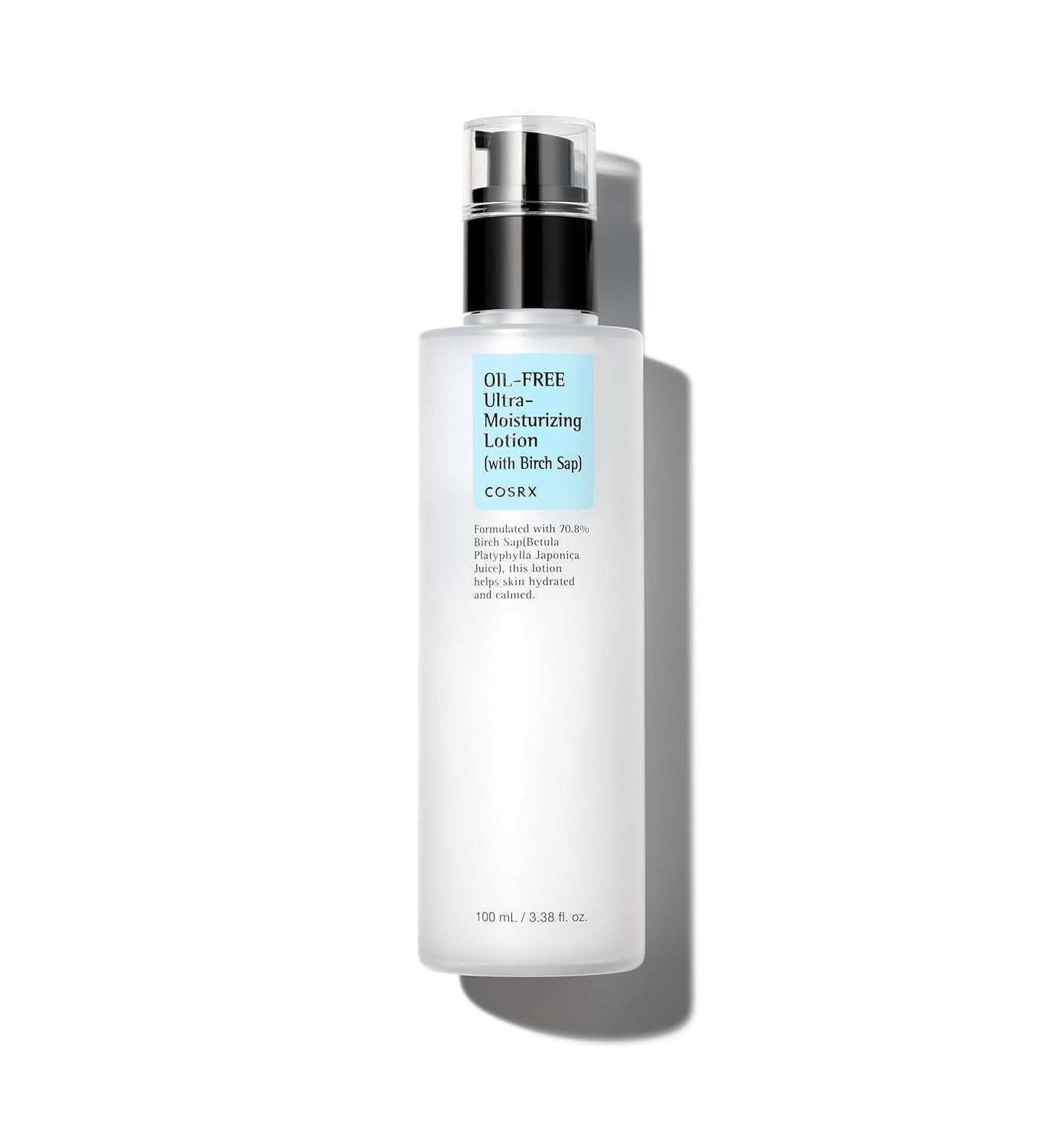 Oil Free Lotion with Birch Sap, Daily Acne Facial Moisturizer, Hydrating Moisturizer for All Skin Types, Korean Skin Care, Paraben Free, 3.38 Fl.Oz / 100Ml