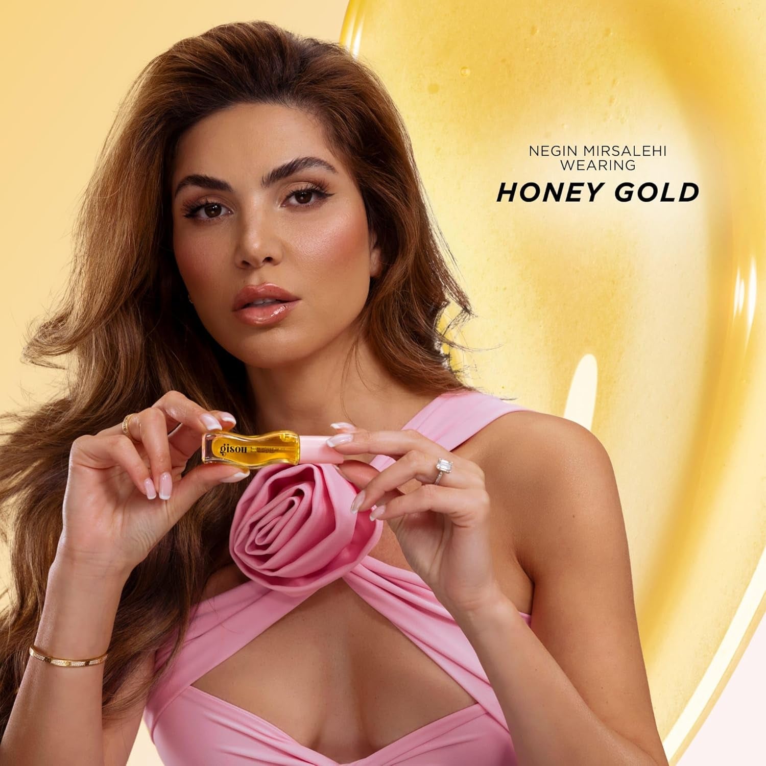 Honey Infused Hydrating Lip Oil, Nourishing Moisturizer for Dry Lips, High Shine, Smooth Finish, Clear Golden Glow, Fresh Honey Scent, 8Ml