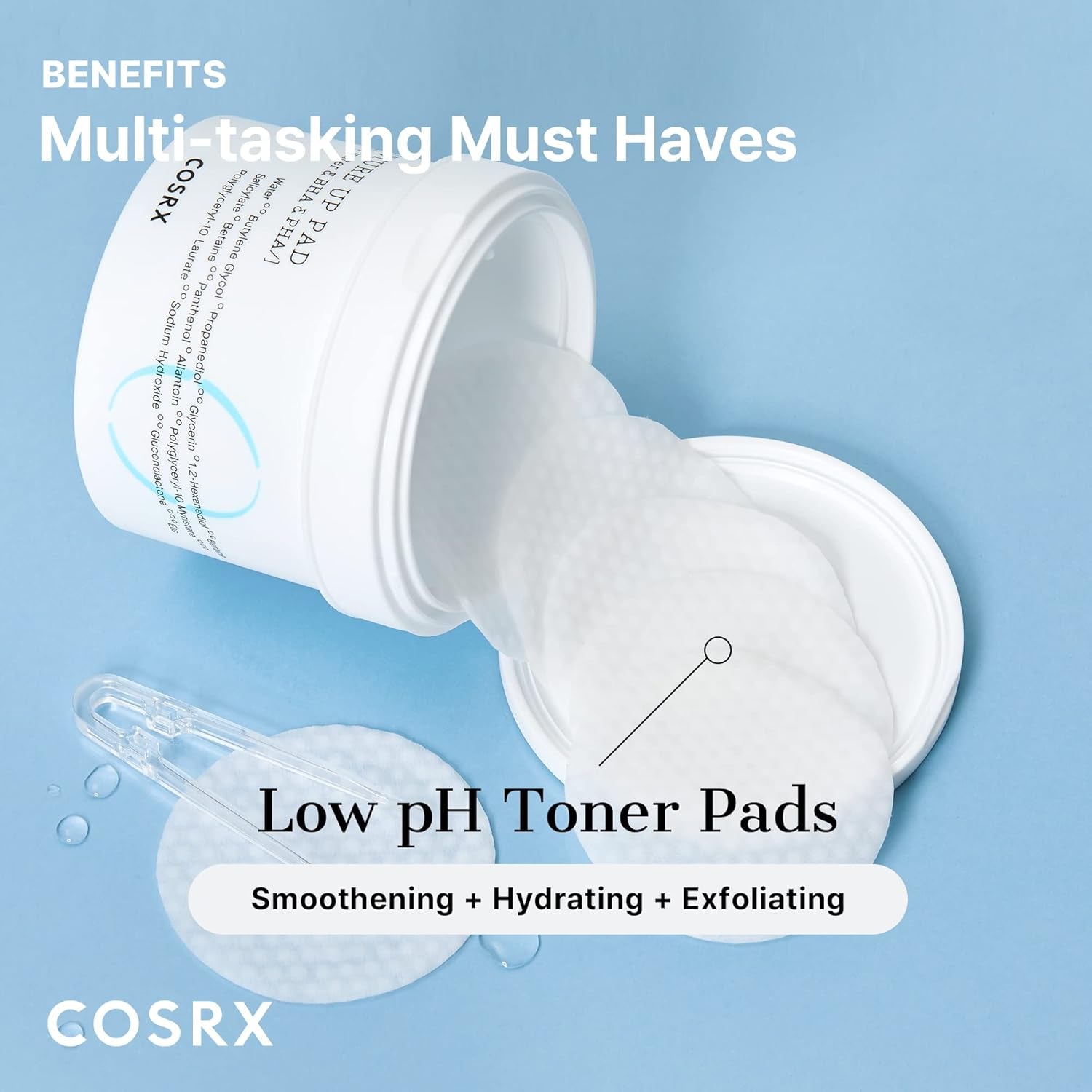 Propolis Toner Pads 70 Sheets, BHA, Gentle Daily Exfoliant for Sensitive Skin, Preventing Breakouts, Moisturizing, Nourishing, Blemish Care, Korean Skin Care