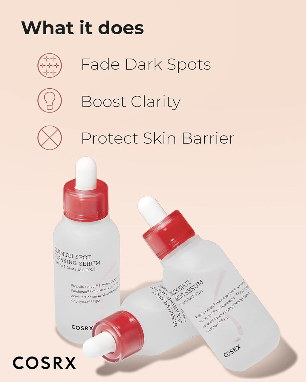 AC Collection Blemish Spot Clearing Serum, 40Ml / 1.35 Fl.Oz | Centella, Niacinamide, EGF Serum | Cruelty Free, Paraben Free, Korean Skin Care