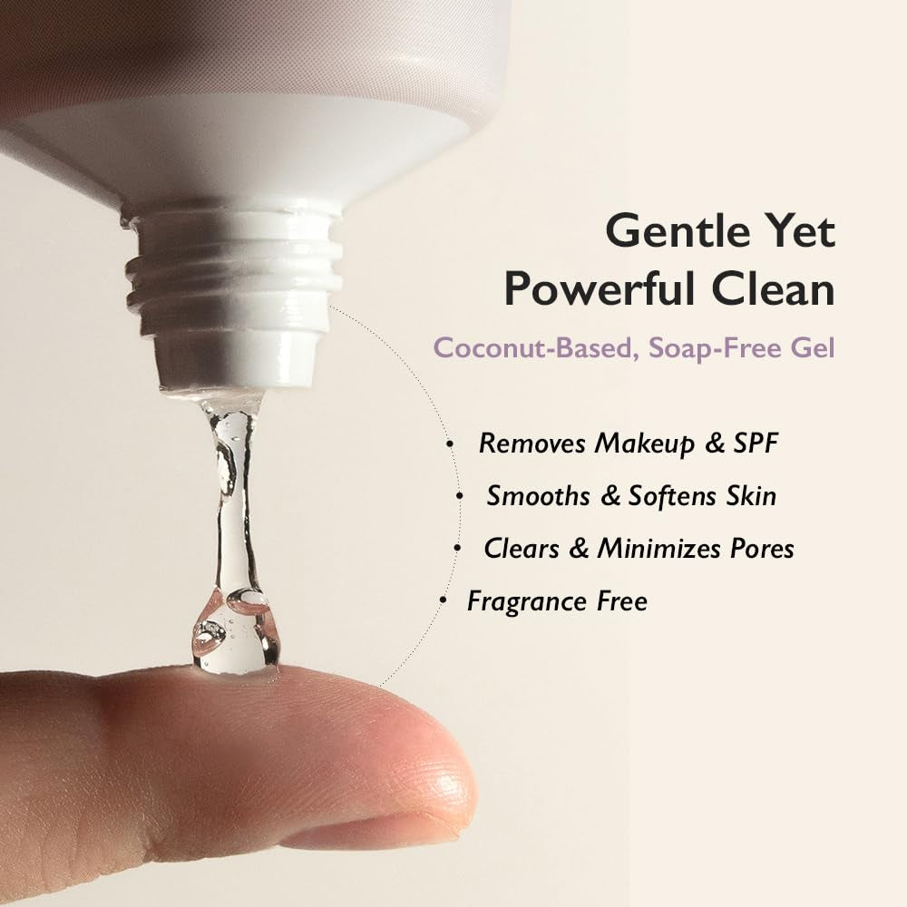 Black Rice Moisture 5.5 Soft Cleansing Gel – Gentle Face Wash for Dry to Normal Skin, Low 5.5Ph, Soap Free, Hydrating, Fragrance Free, Daily Use, Korean Skincare, 100Ml
