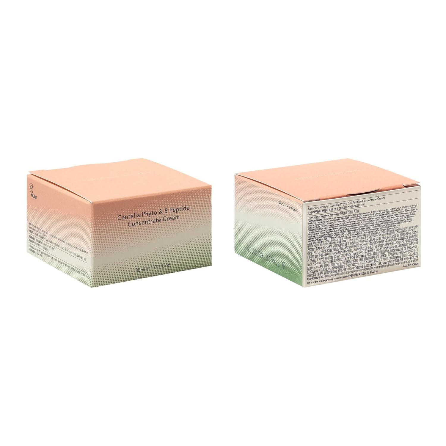 Wonder Centella Phyto & 5 Peptide Concentrate Cream, Daily & Night Cream, Nourishing, Wrinkles Improvement for All Skin Types, Vegan, Cruelty-Free 1.01 Fl. Oz