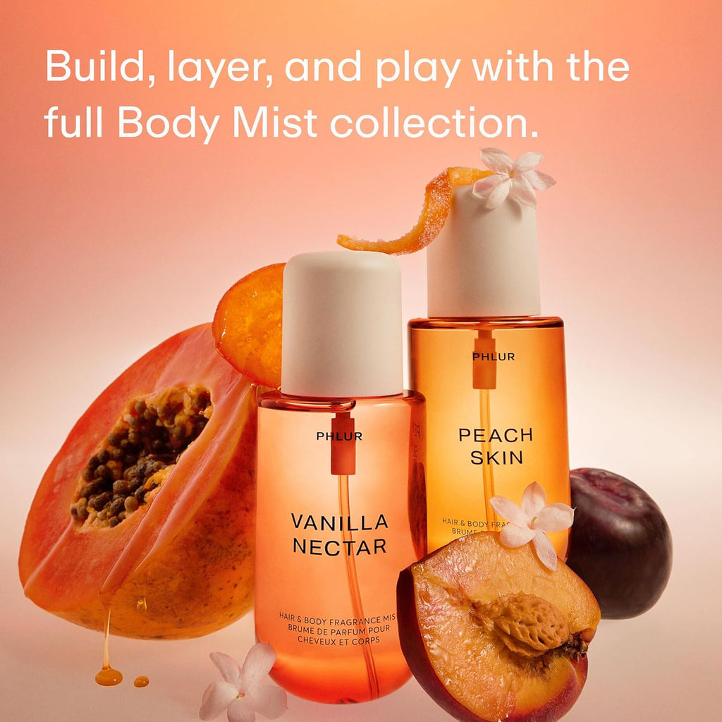 Vanilla Nectar Body Mist - Hair & Body Fragrance Mist - Whipped Vanilla Body Spray with Papaya Nectar, Peach Blossom, Coconut Orchid, Apricot & Honeyed Amber (8 Fl Oz)