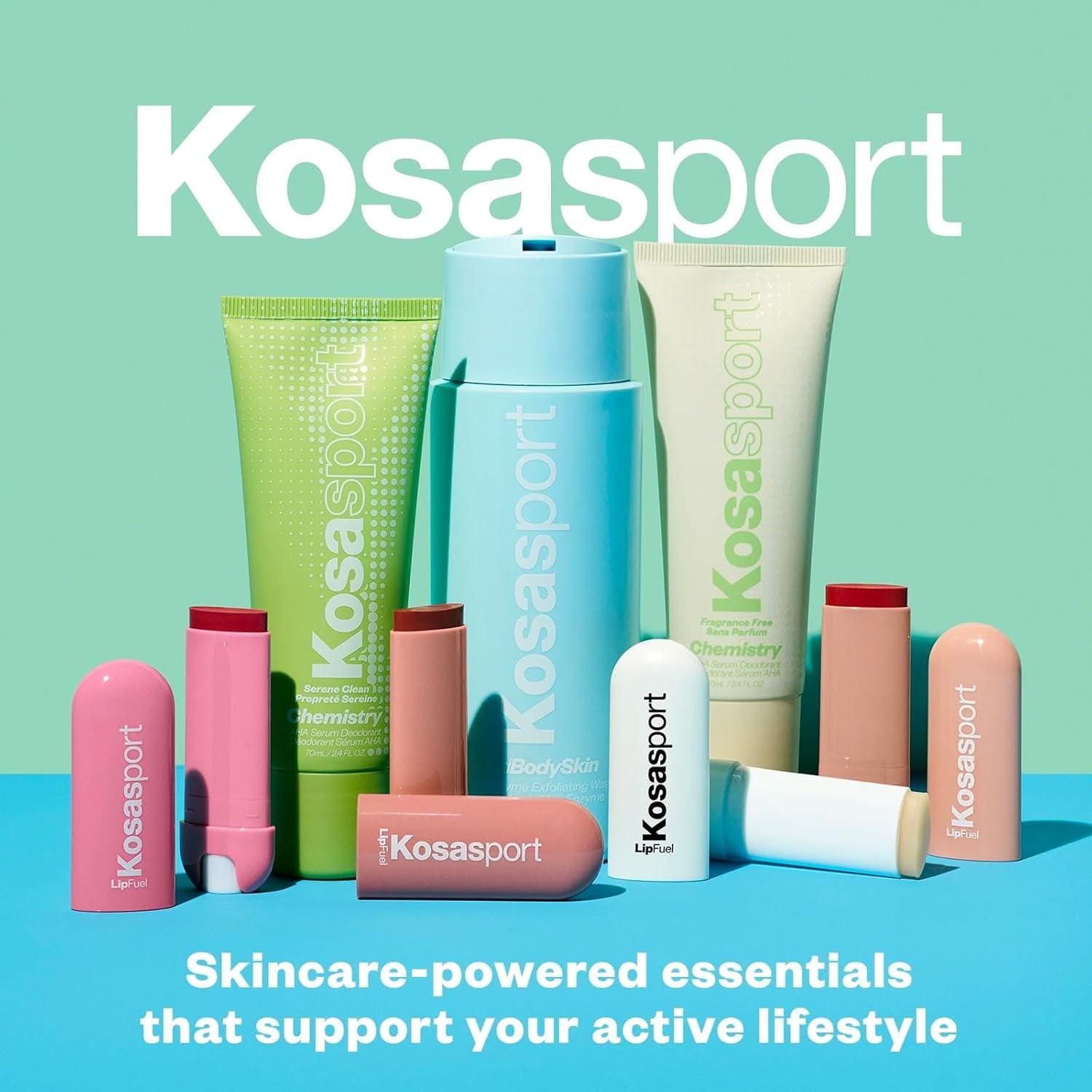 Chemistry Deodorant - Aluminium and Baking Soda Free + Bo-Fighting AHA Serum That Exfoliates, Softens, and Nourishes the Skin, (Serene Clean)