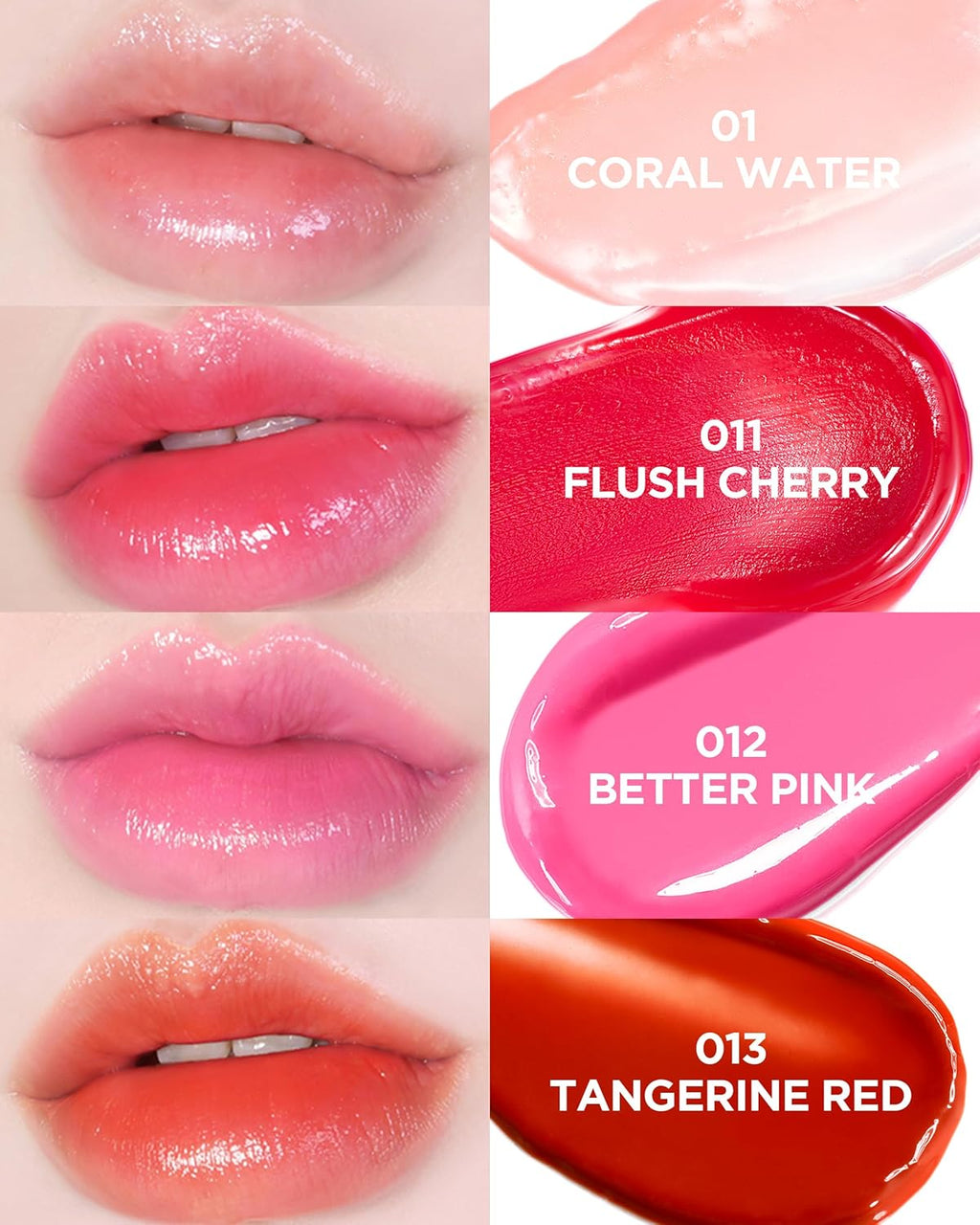 Glass Tinted Lip Balm 013 Tangerine Red 0.67 Oz /19G | Glow Moisturizing Vegan Lip Balm & Vivid Tinted Transparent Color
