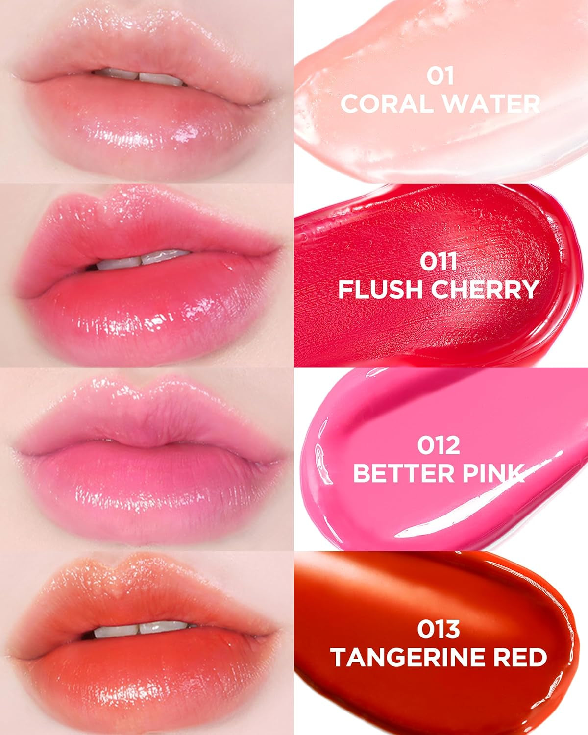 Glass Tinted Lip Balm 013 Tangerine Red 0.67 Oz /19G | Glow Moisturizing Vegan Lip Balm & Vivid Tinted Transparent Color