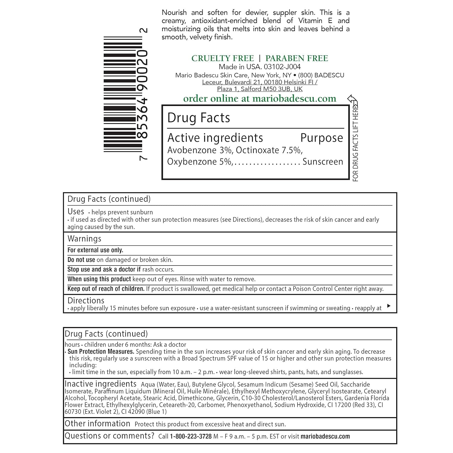 Mario Badescu the Moisture Magnet Face Moisturizer for Women and Men with SPF 15, Ideal Facial Moisturizer for Combination, Dry or Sensitive Skin, Makeup Primer Face Cream, 2 Fl Oz