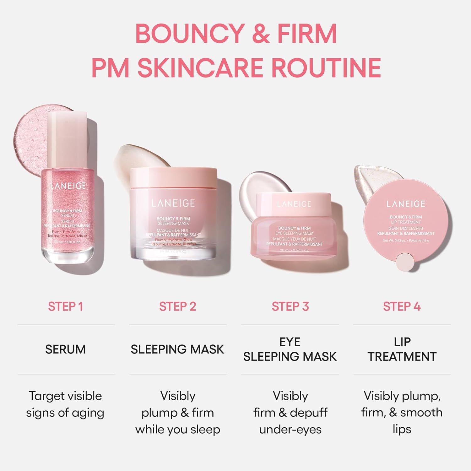 Bouncy & Firm Serum: Korean Slow Aging Collagen Serum with Peptides for Plumping, Firming, & Hydrating