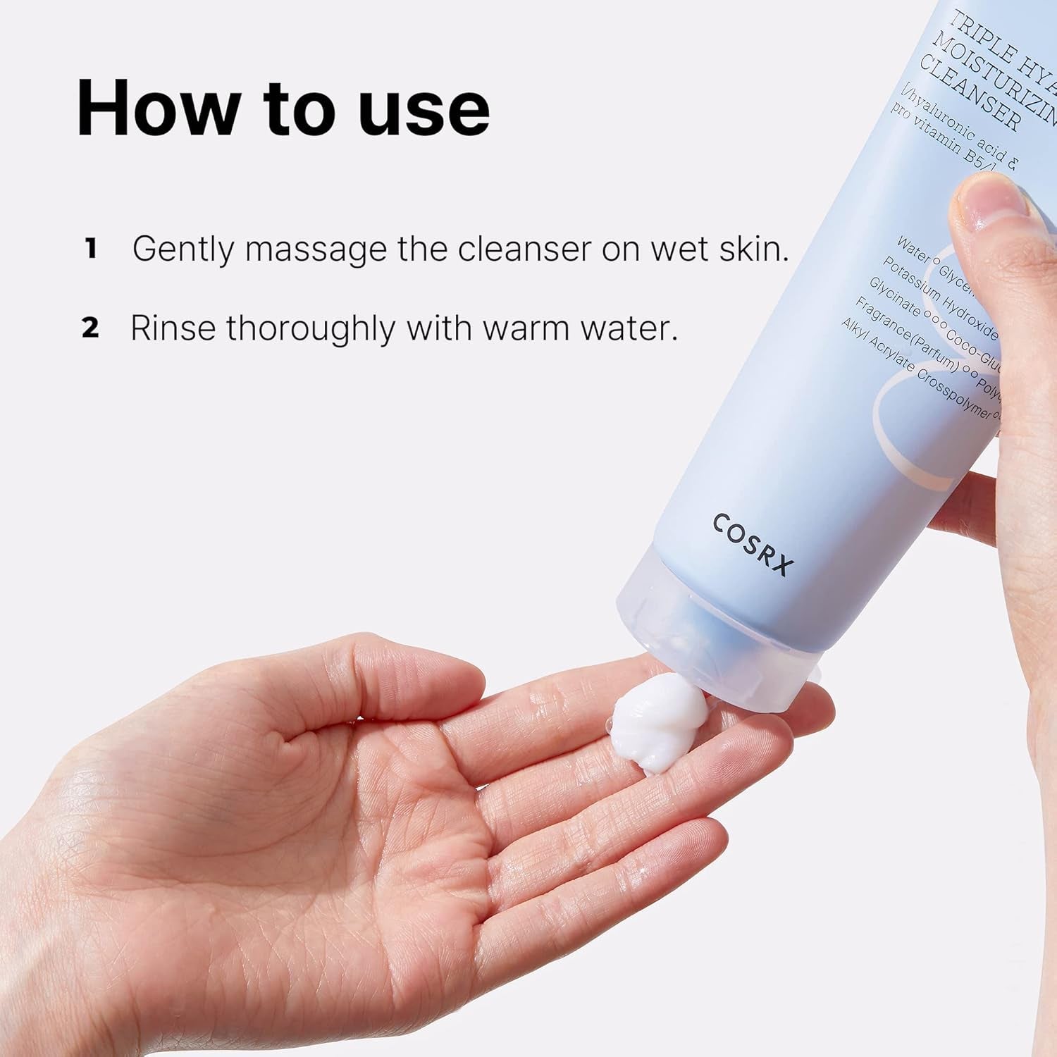 Hydrium Triple Hyaluronic Moisturizing Cleanser 5.07 Fl.Oz / 150Ml | Daily Cleanser for Dry Skin with Hyaluronic Acid & Vitamin B | Animal Testing Free, Paraben Free, Korean Skin Care