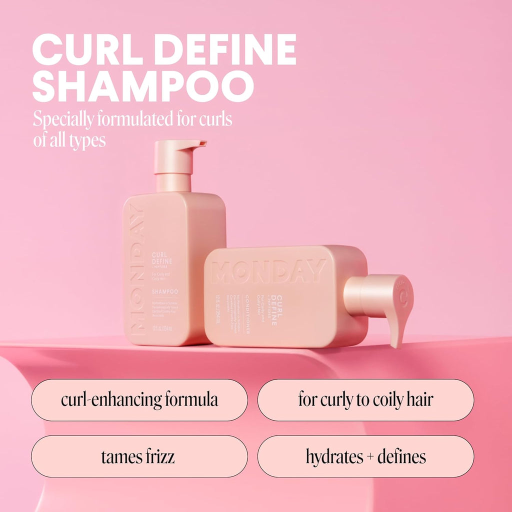 CURL DEFINE Shampoo with Peptides, Coconut Oil & Provitamin B5 for Curls of All Types 354 Ml