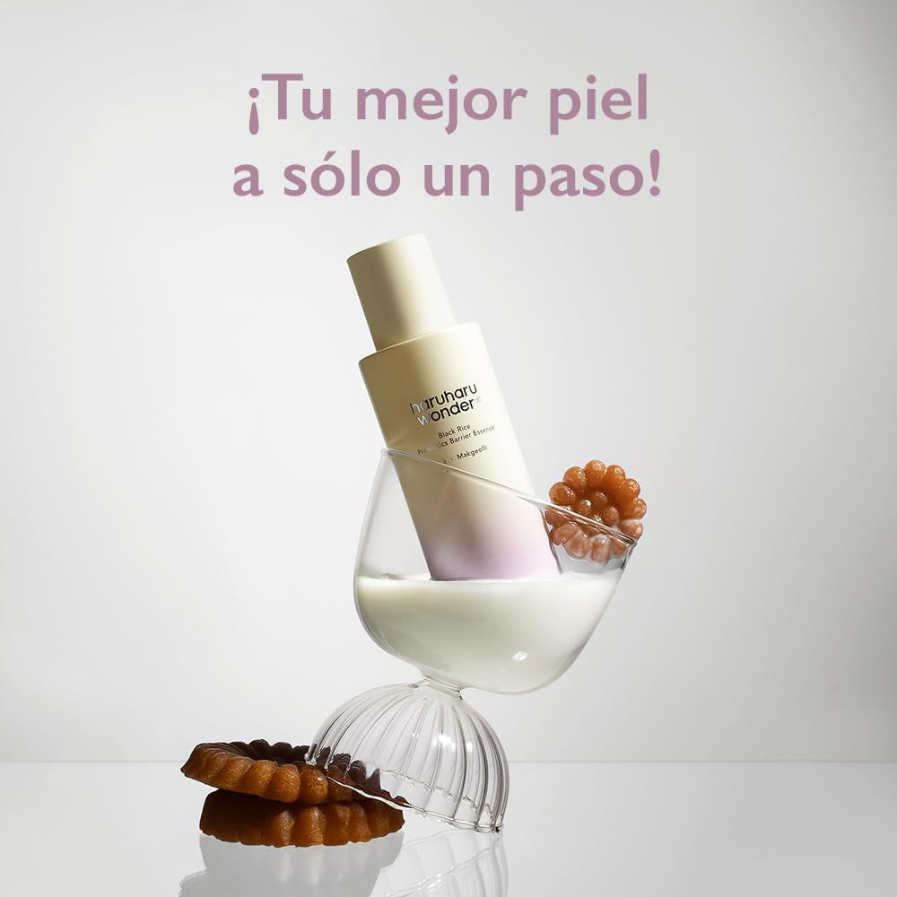 Haruharu Wonder Black Rice Probiotics Barrier Essence 120Ml, Esencia Tónica Coreana, Refuerza La Barrera Cutánea Con Ceramidas, Hidratante, Reafirmante, Cosmética Coreana