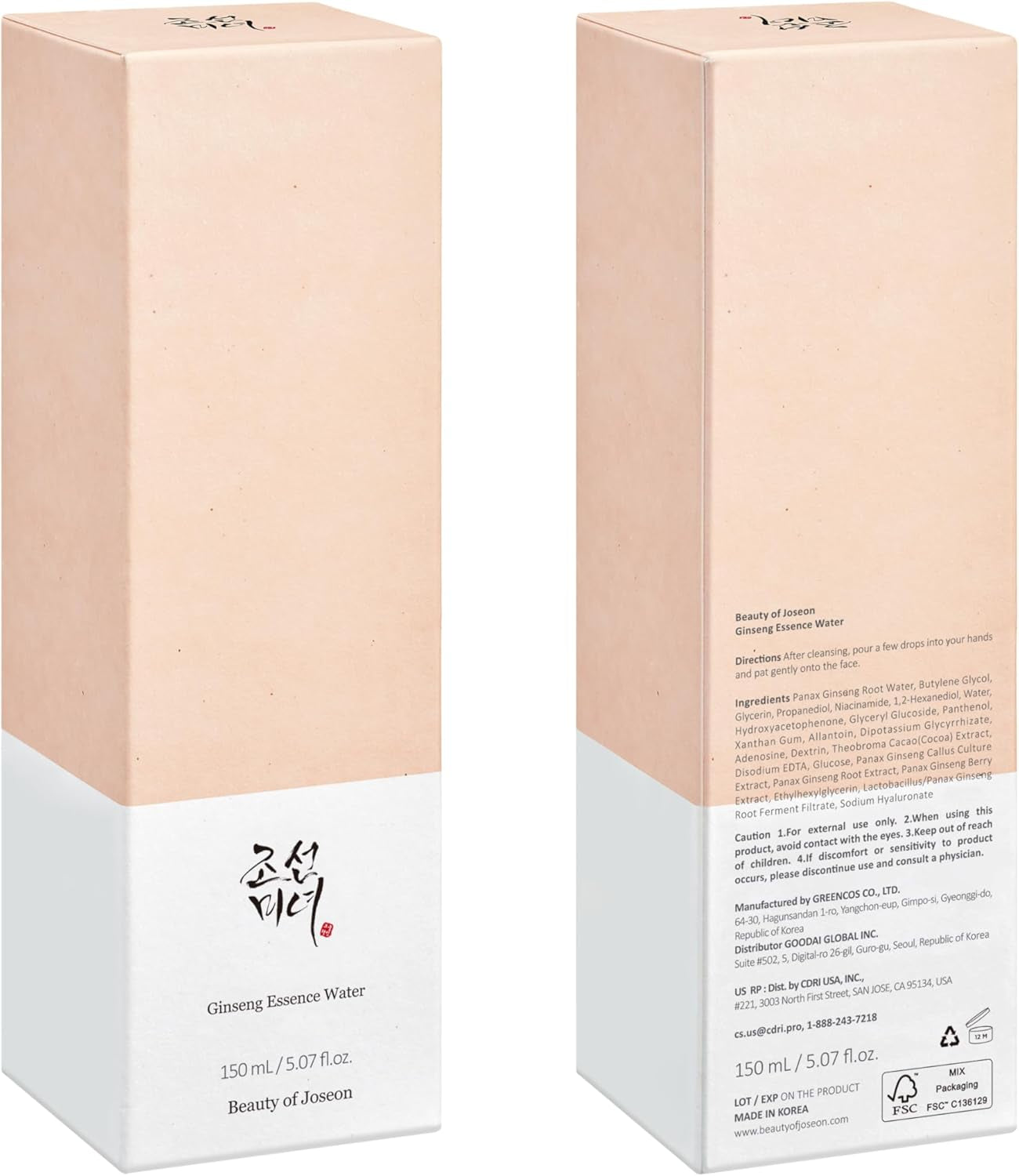 Eau D'Essence De Ginseng, 150 Ml, 5 Fl.Oz.