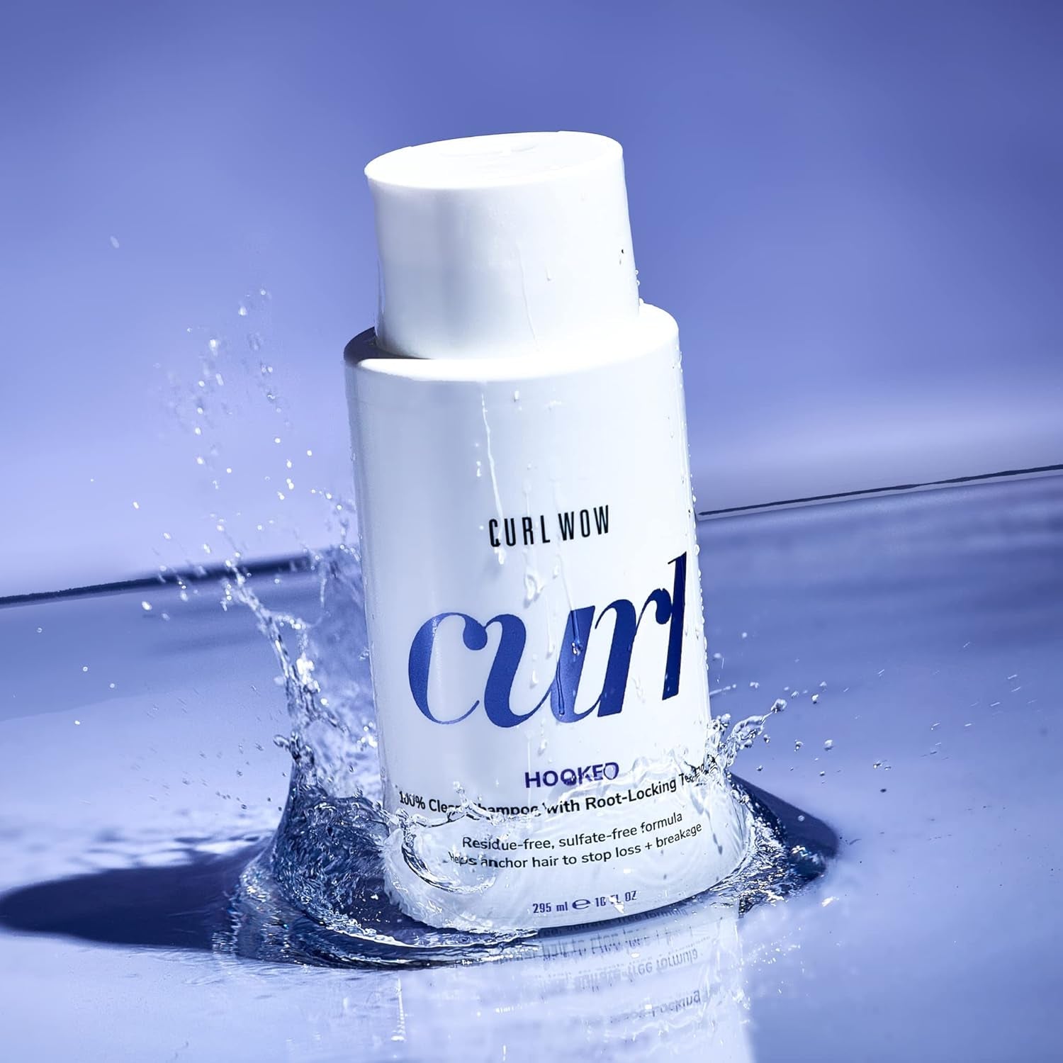 COLOR WOW Curl Wow Hooked 100% Clean Shampoo with Root-Locking Technology – Rich-Lathering, Sulfate-Free Formula Leaves No Residues + Helps Anchor Hair to Stop Shedding
