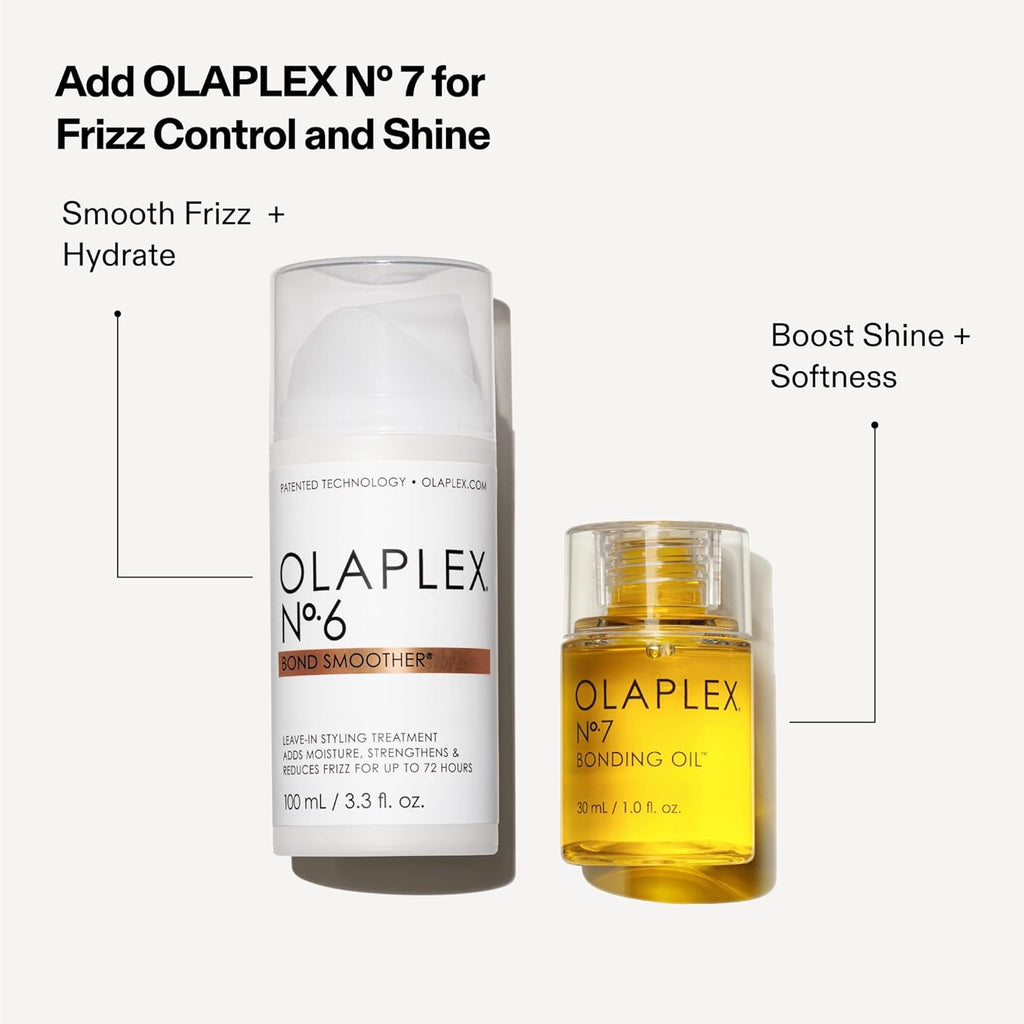 No. 6 Bond Smoother, Leave-In Styling Hair Cream Treatment, Smooths, Conditions, & Strengthens, Frizz Control for up to 72 Hours, for All Hair Types, 3.3 Fl Oz