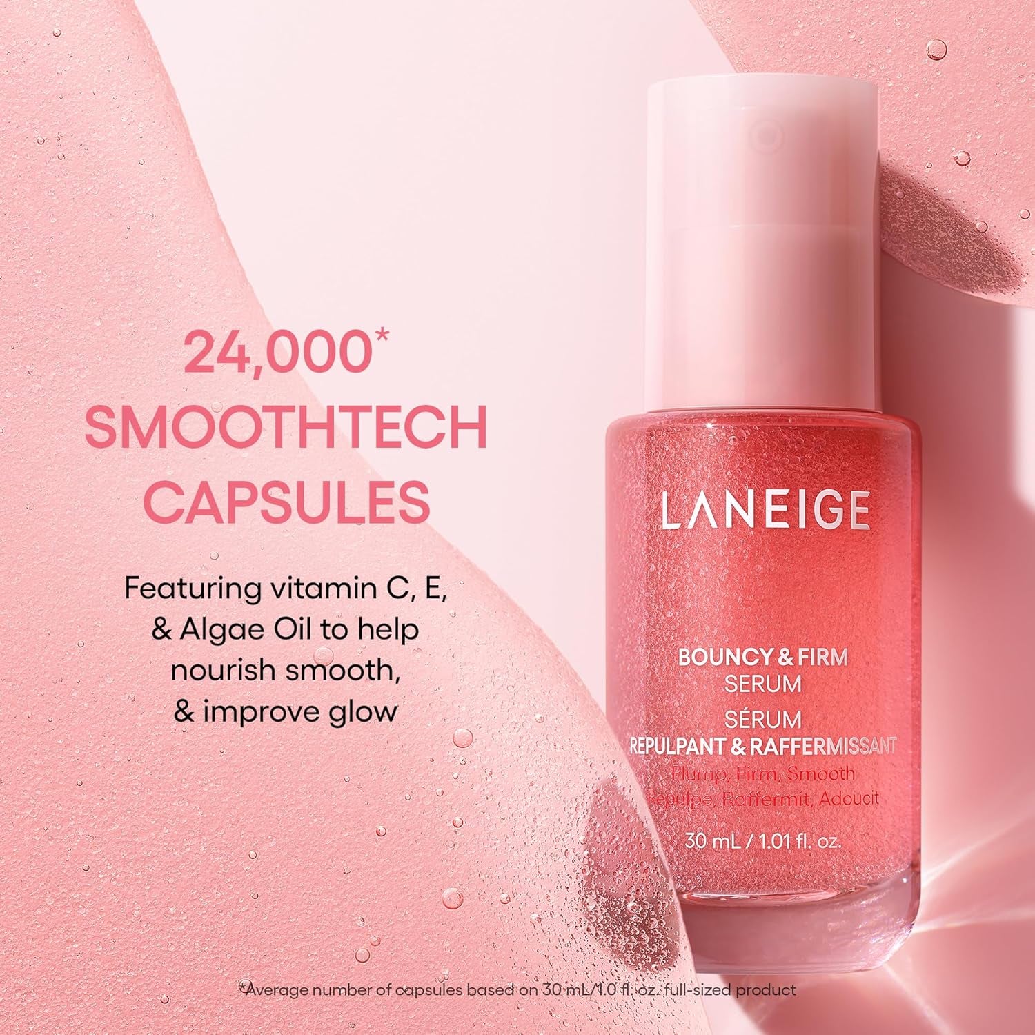 Bouncy & Firm Serum: Korean Slow Aging Collagen Serum with Peptides for Plumping, Firming, & Hydrating