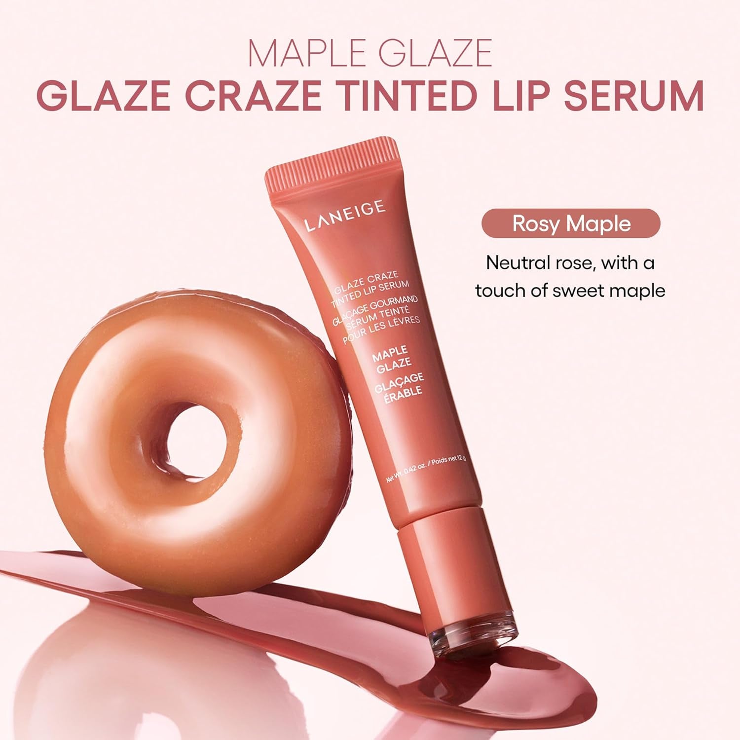 Glaze Craze Tinted Lip Serum: Hydrating Lip Serum for Glossy, Nourished Lips with Plumping Polypeptides