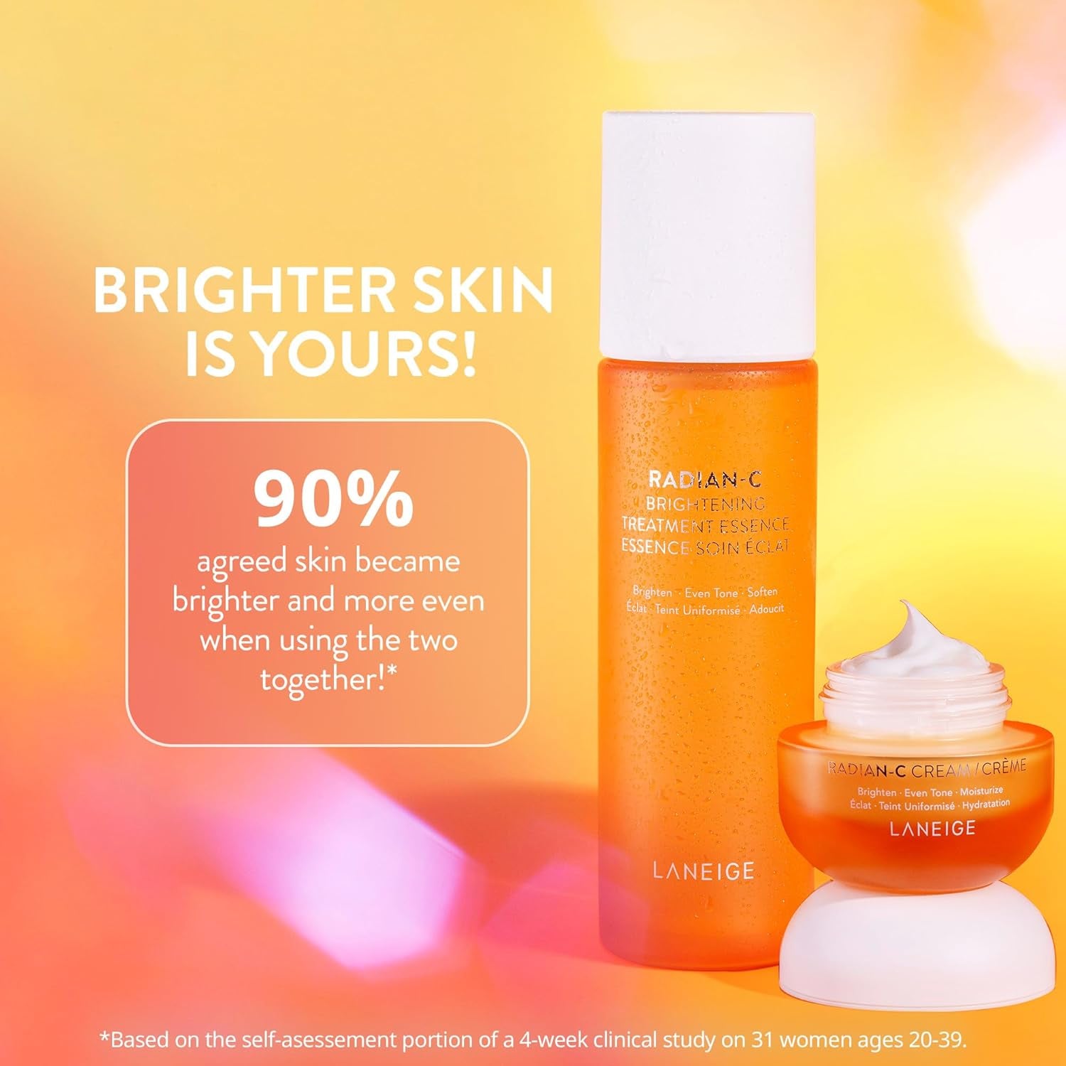 Radian-C Cream: Brightening Moisturizer with Vitamin C & E for Dark Spots, Dullness, & Radiant Skin, Hypoallergenic & Dermatologist-Tested