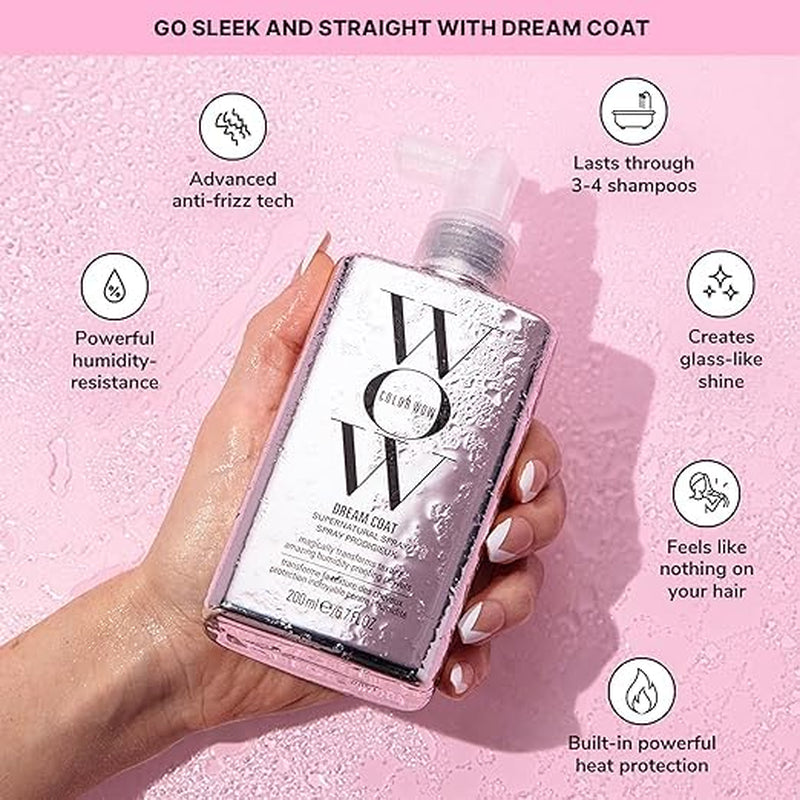COLOR WOW Ultimate Frizz-Free Bundle - Award Winning DREAM COAT and COLOR SECURITY SHAMPOO Duo for Long Lasting Frizz-Free, Shiny, Glassy Hair. Humidity-Proof Strands and Built-In Heat Protection.