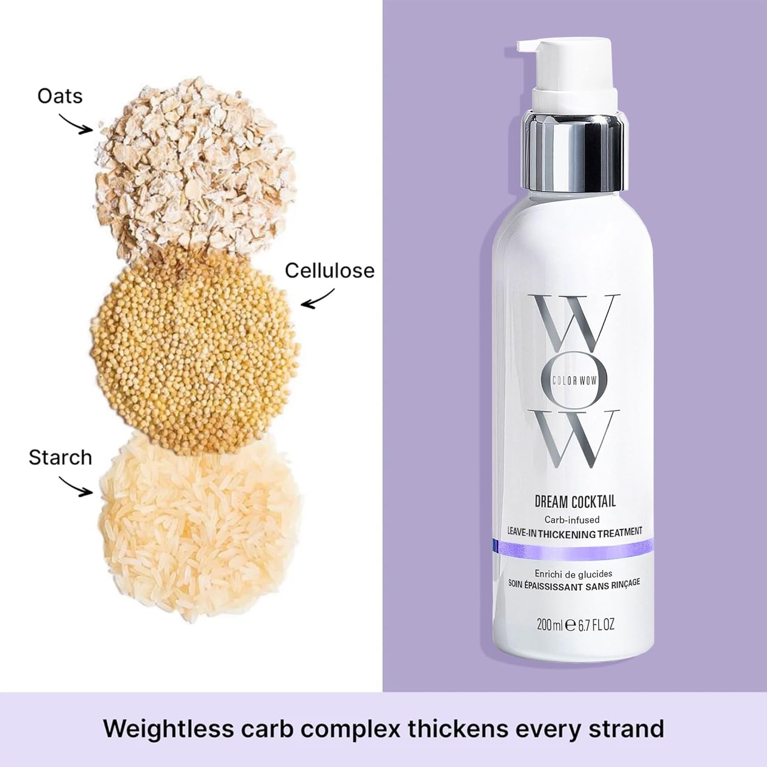 Dream Cocktail Carb Infused Leave-In Treatment – Transform Thin Hair to Thick & Full | with Heat Protection