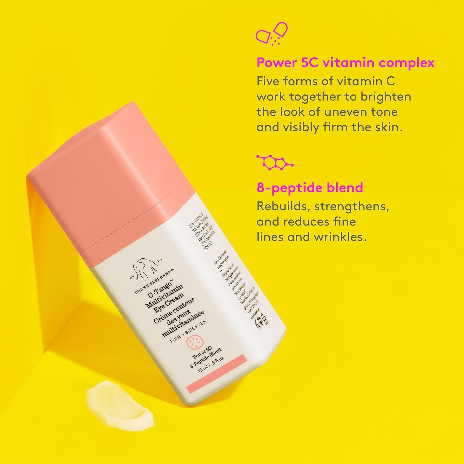 C-Tango Multivitamin Eye Cream with Deluxe Sample - 15Ml Vitamin C Eye - 5Ml Protini Polypeptide Cream - Clean Clinical Skincare - Cruelty-Free - Dermatologist-Tested