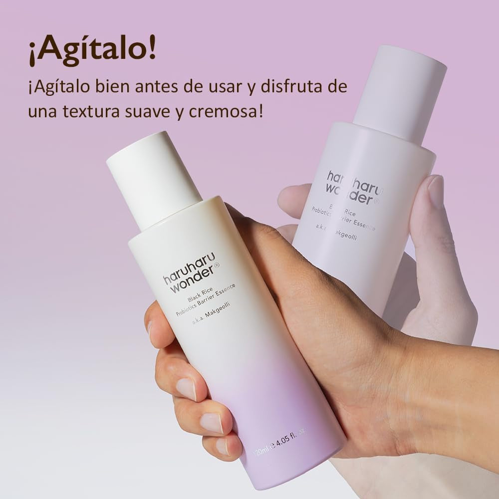 Haruharu Wonder Black Rice Probiotics Barrier Essence 120Ml, Esencia Tónica Coreana, Refuerza La Barrera Cutánea Con Ceramidas, Hidratante, Reafirmante, Cosmética Coreana