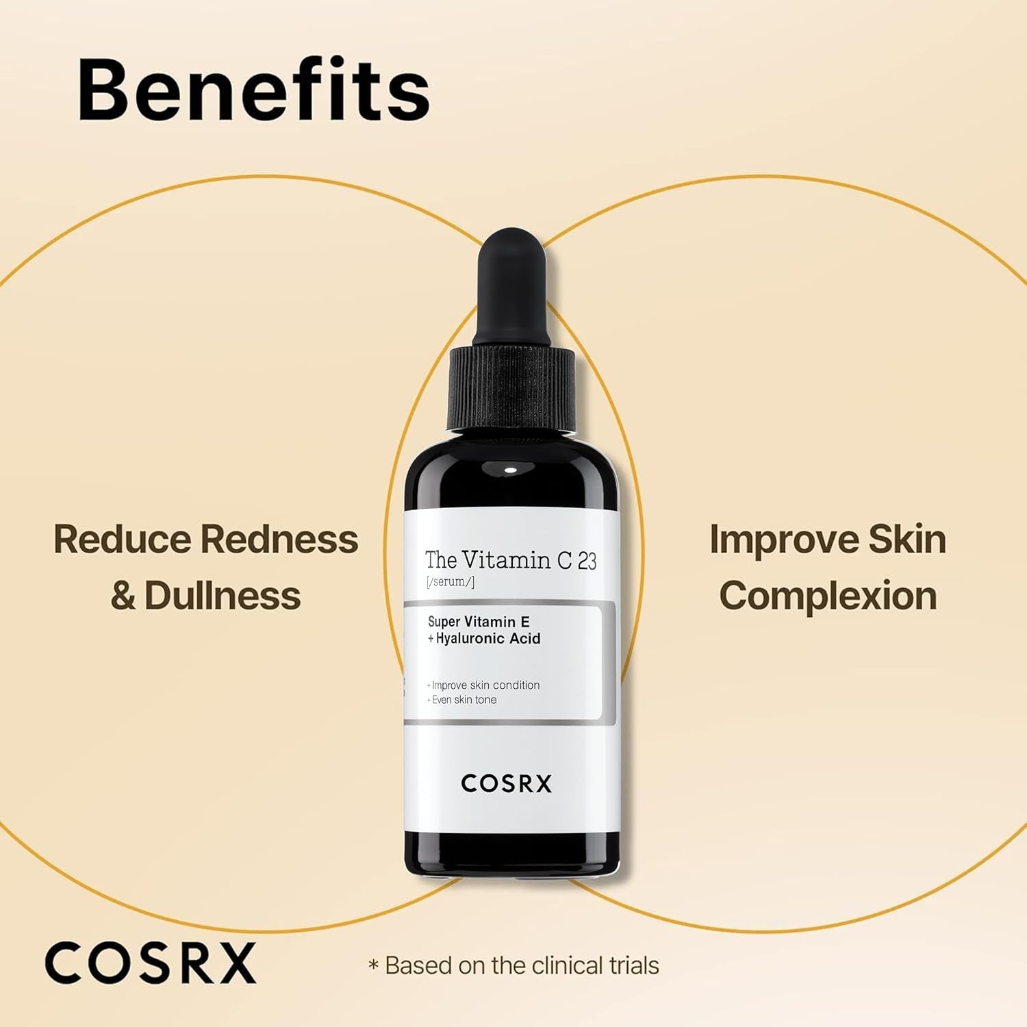 Pure Vitamin C 23% Serum with Vitamin E & Hyaluronic Acid, Brightening & Hydrating Facial Serum for Fine Lines, Uneven Skin Tone & Dull Skin, Korean Skincare, 0.7Oz/20G
