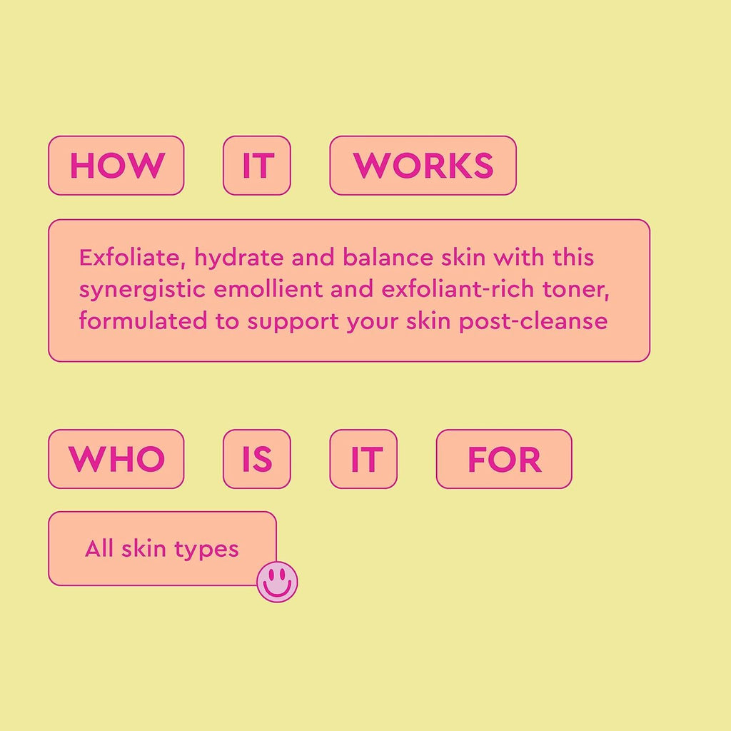 Brightening Toner & Body Lotion Bundle - Exfoliating Face Toner + Moisturizing Body Cream with Niacinamide & Azelaic Acid - Hydrates, Evens Tone & Supports Barrier - 5.07 + 13.52 Fl Oz