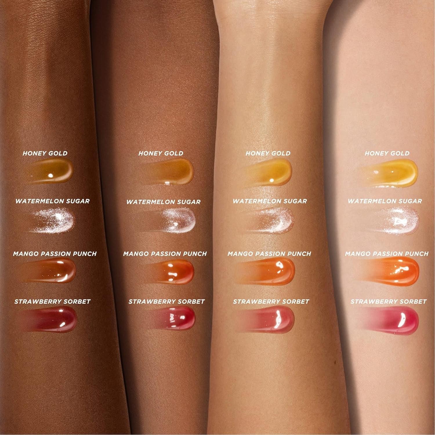 Honey Infused Hydrating Lip Oil, Nourishing Moisturizer for Dry Lips, High Shine, Smooth Finish, Clear Golden Glow, Fresh Honey Scent, 8Ml