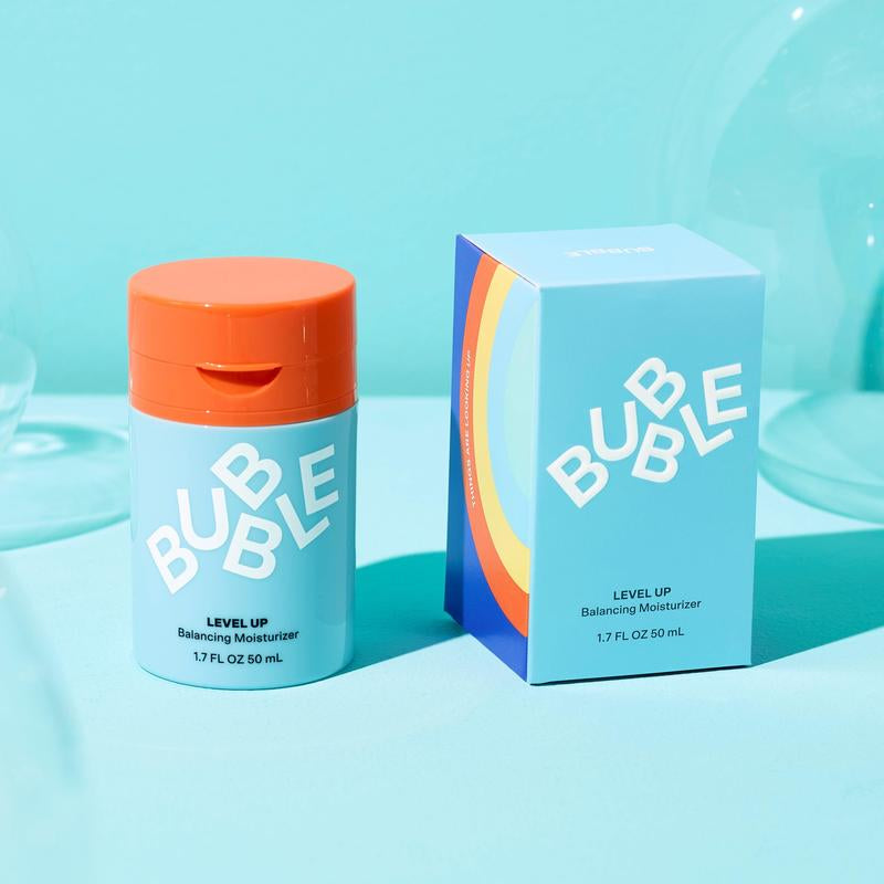 Bubble Skincare Level up Balancing Face Moisturizer - Hydrating Gel Moisturizer Formulated with Zinc PCA + Niacinamide for Improved Texture & Radiance - Skin Care for Oily or Combination Skin