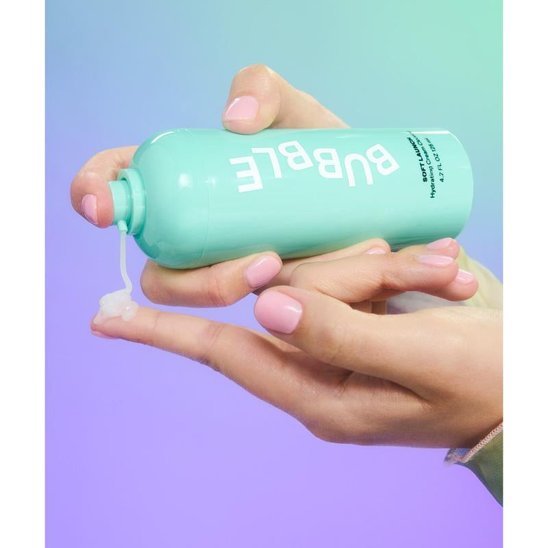 Bubble Skincare Soft Launch Cream Cleanser - Hydrating Facial Cleanser for Dry Skin - Foaming Face Wash Enriched with Avocado Oil to Soothe + Nourish without Stripping Essential Moisture