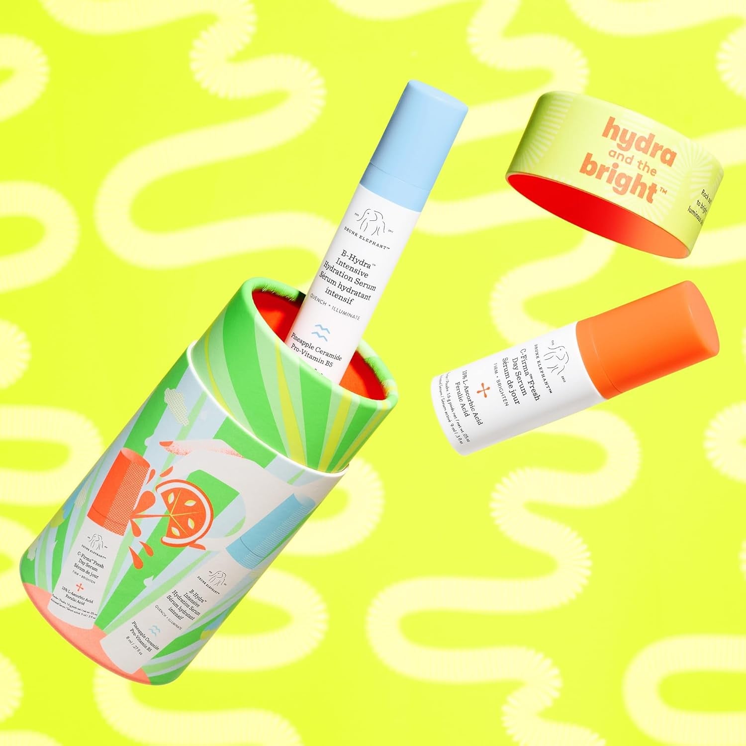 Hydra and the Bright - Includes C-Firma (9 Ml) and B-Hydra (8 Ml) - Clean Clinical Skincare - Cruelty-Free - Dermatologist-Tested - Free of Essential Oils, Silicones, and Fragrance
