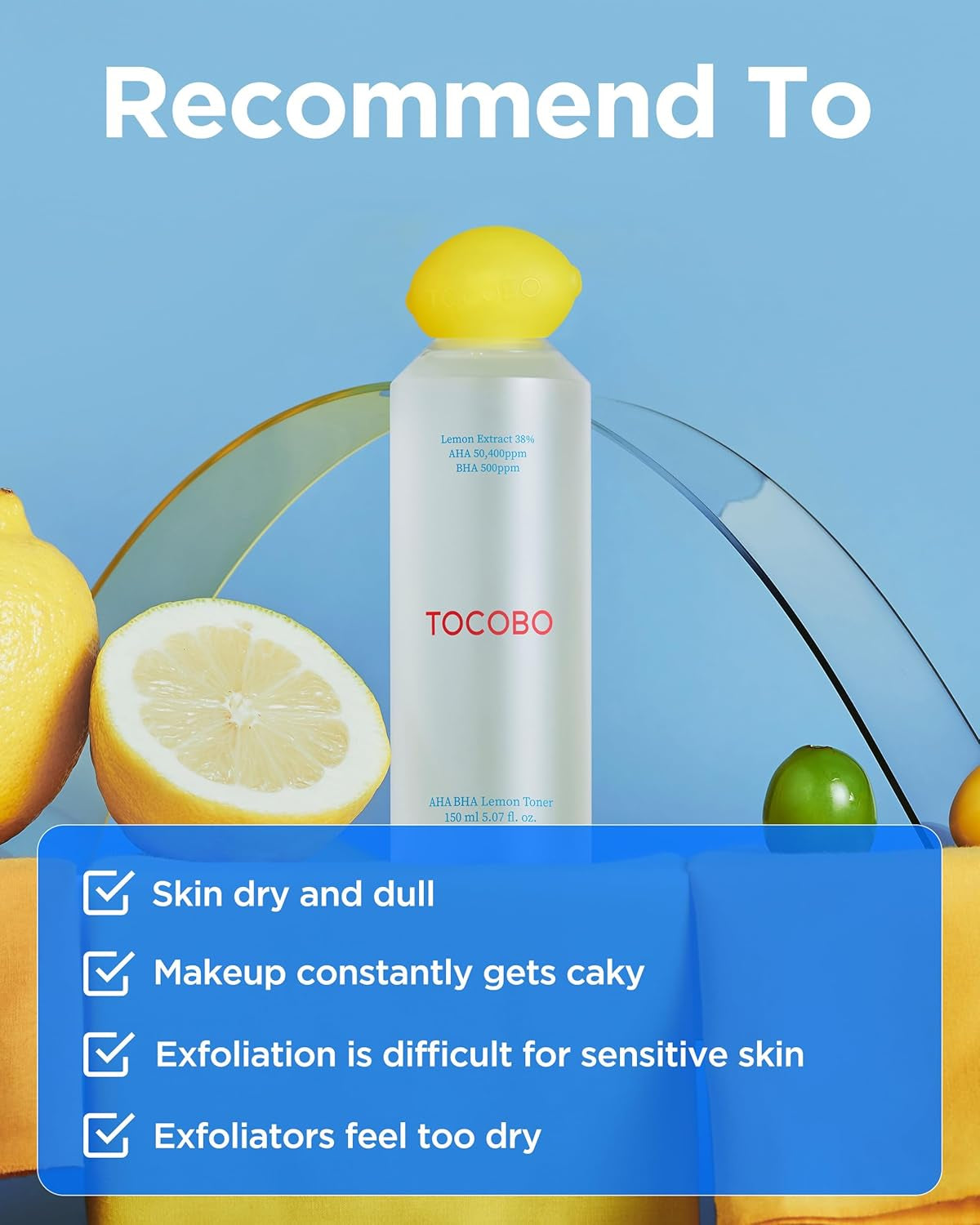 TOCOBO AHA BHA Lemon Toner (150 Ml)
