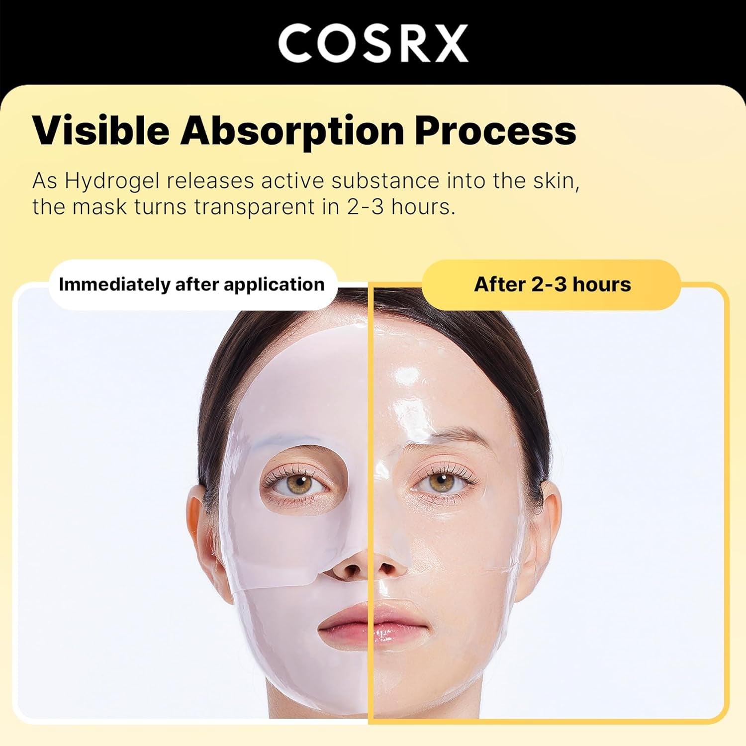 Advanced Snail Mucin Glass Glow Hydrogel Face Masks Skincare 3 EA, Collagen Face Mask, Travel Essentials, Overnight Face Mask, Korean Skin Care