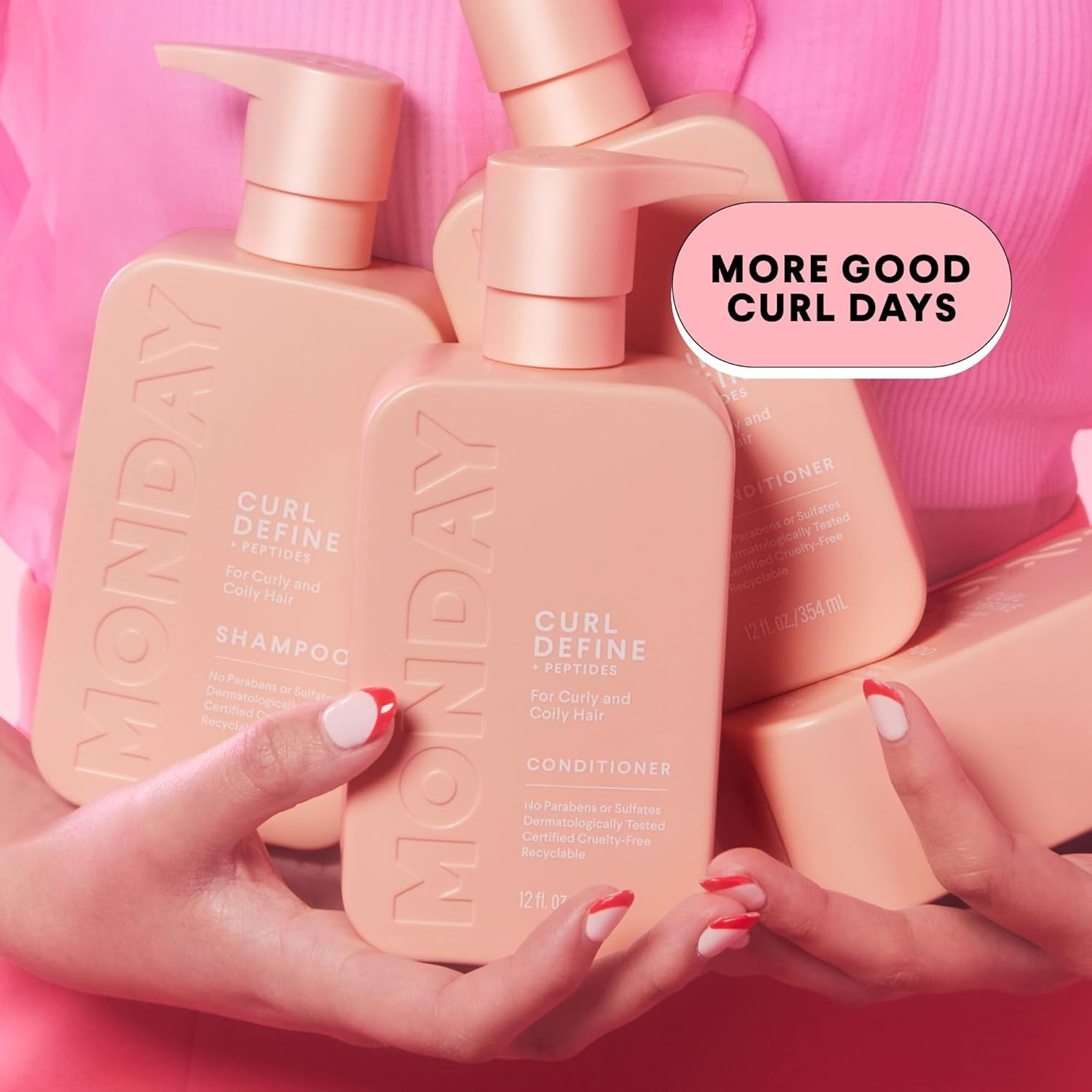 CURL DEFINE Shampoo with Peptides, Coconut Oil & Provitamin B5 for Curls of All Types 354 Ml