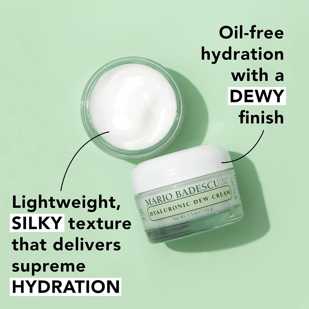 Day & Night Hydration Set | Seaweed Night Cream + Oil Free Hyaluronic Dew Cream | Radiant, Dewy, Nourished Skin | Enhances Skin Tone and Texture