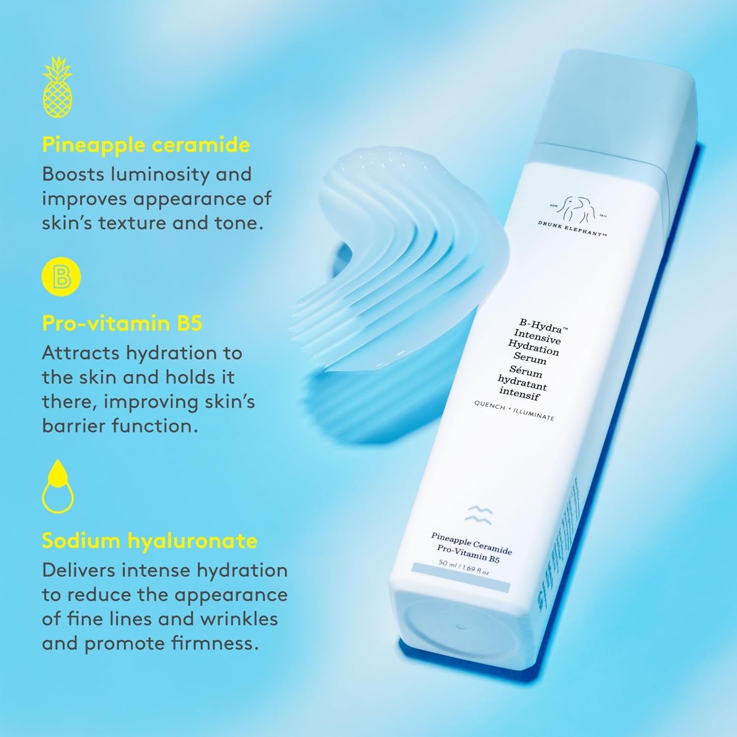 B-Hydra Hydration Serum - 50 Ml/1.69 Fl Oz - Hydrating Vitamin B Serum - Clean Clinical Skincare - Cruelty-Free - Dermatologist-Tested - Free of Essential Oils, Silicones, and Fragrance
