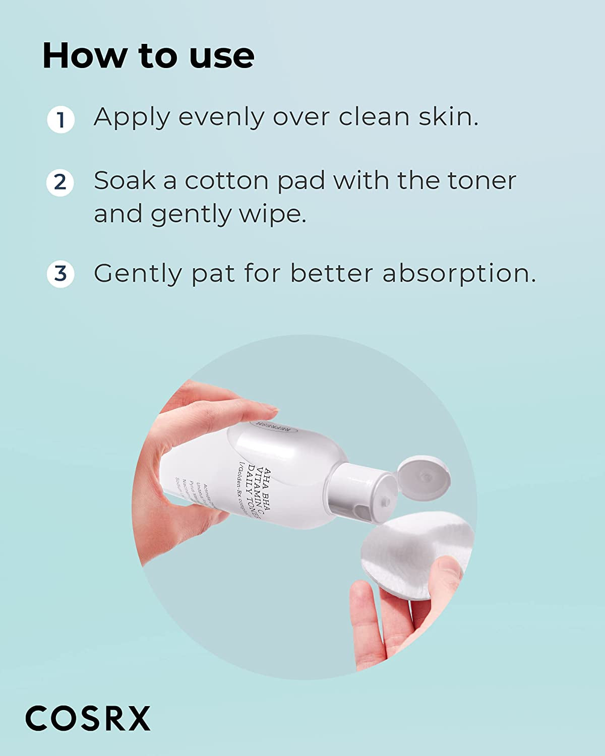 ABC Daily Toner, Korean Toner for Day & Night with AHA, BHA, & Vitamin C, Refreshing Exfoliating Toner for Clean Radiant Skin, Korean Skin Care, 150Ml, 5.07 Fl.Oz