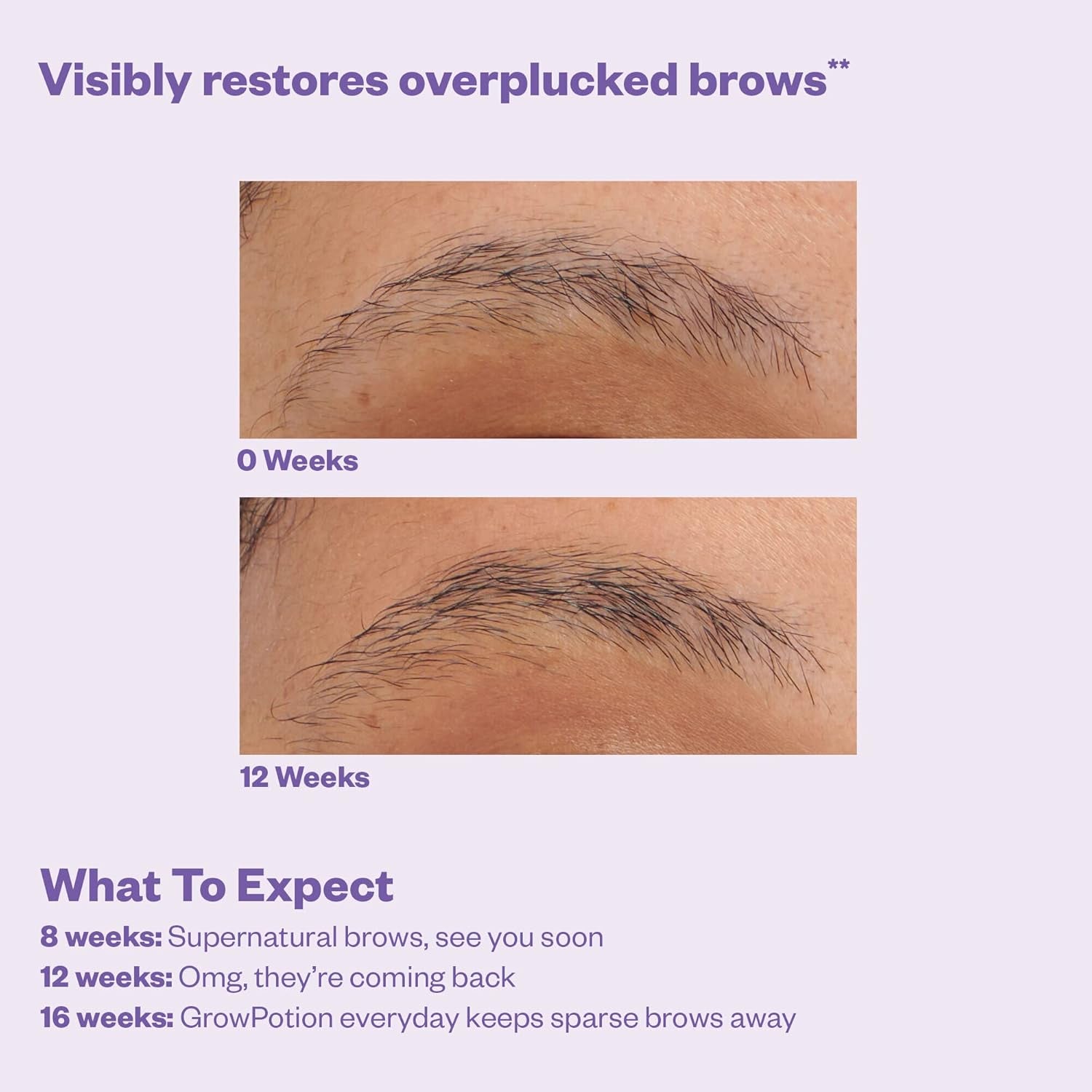 Grow Potion: Fluffy Brow and Lash Boosting Serum. Eyebrow and Eyelash Enhancing Serum