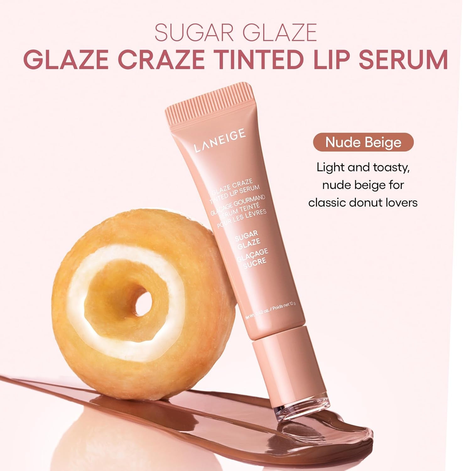 Glaze Craze Tinted Lip Serum: Hydrating Lip Serum for Glossy, Nourished Lips with Plumping Polypeptides