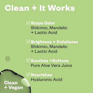 Chemistry Deodorant - Aluminium and Baking Soda Free + Bo-Fighting AHA Serum That Exfoliates, Softens, and Nourishes the Skin, (Fragrance Free)