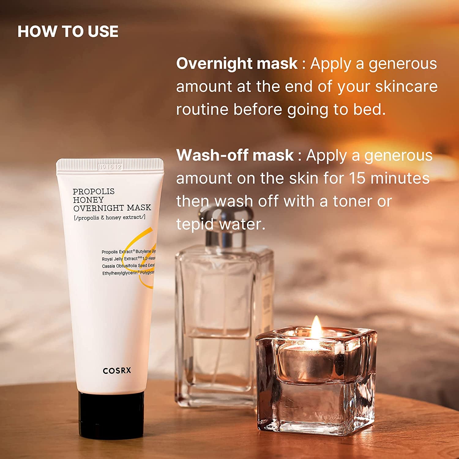 Full Fit Propolis Honey Overnight Mask | 2.03 Fl.Oz / 60Ml | Propolis Extract 87% | Korean Skin Care, Cruelty Free, Paraben Free