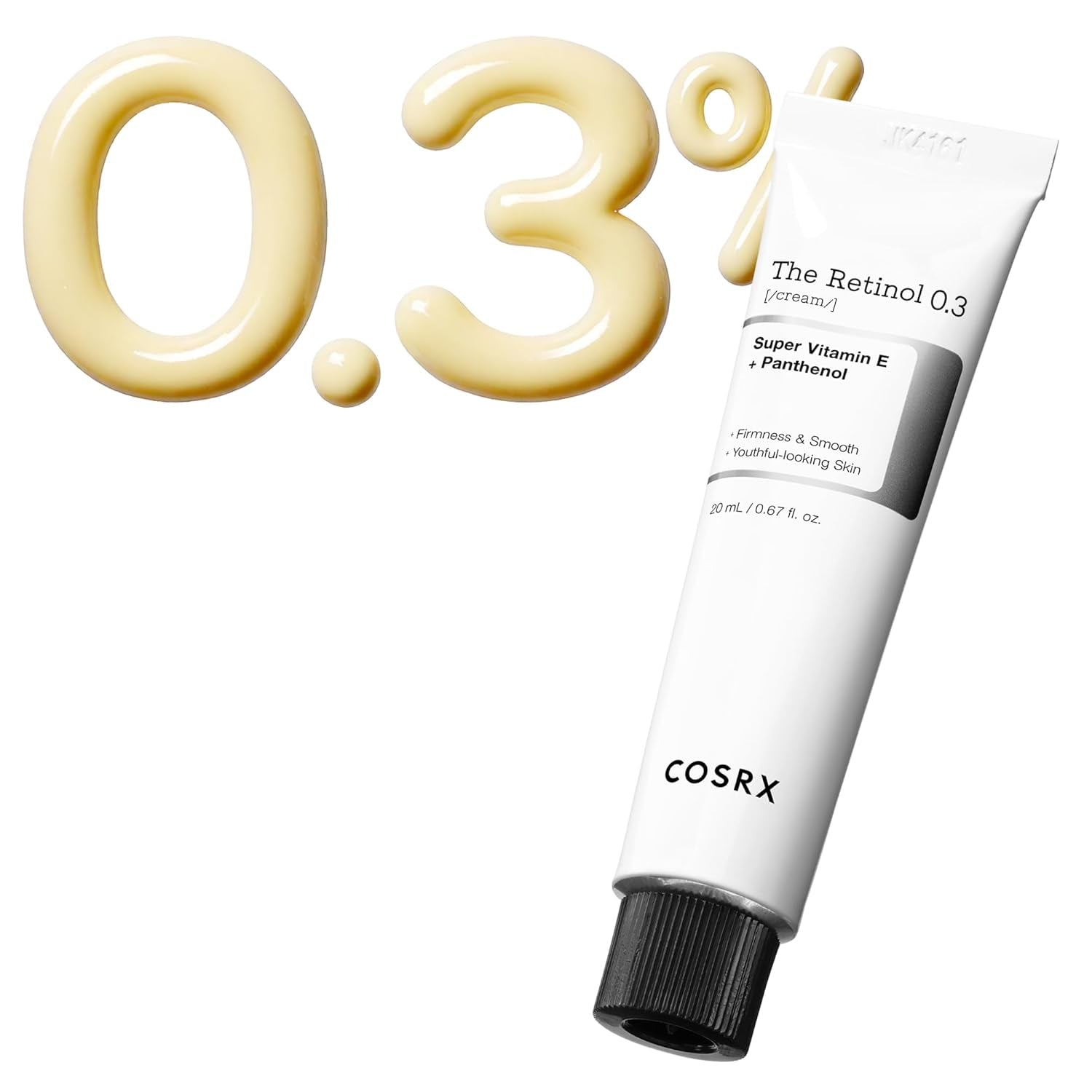Retinol 0.3% Cream, 0.67 Oz, Anti-Aging Eye & Neck Cream with Retinoid Treatment to Firm Skin, Reduce Wrinkles, Fine Lines, Signs of Aging, Gentle Daily Korean Skin Care
